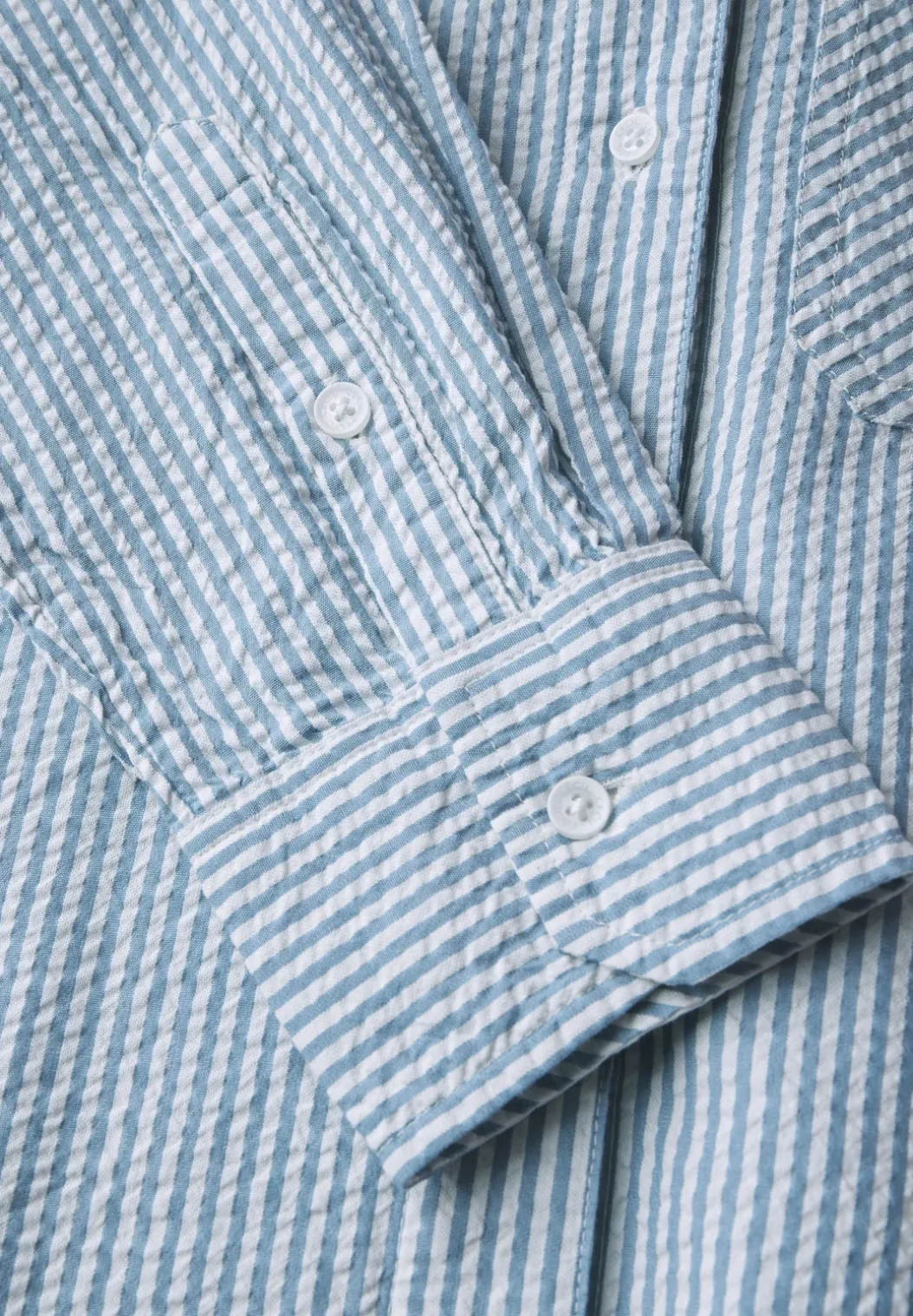 Gestreepte seersucker blouse