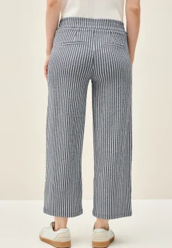 Gestreepte seersucker broek