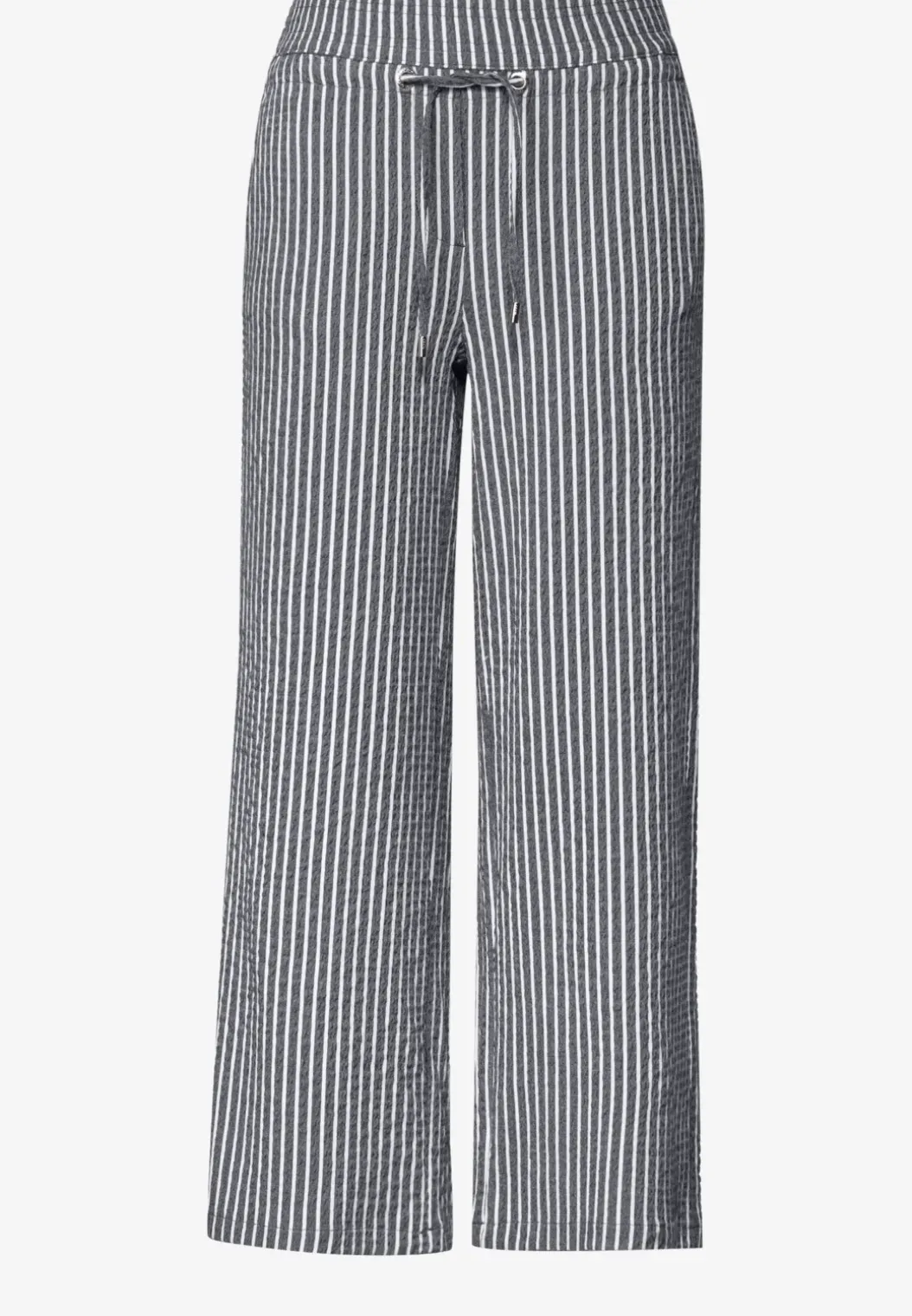 Gestreepte seersucker broek