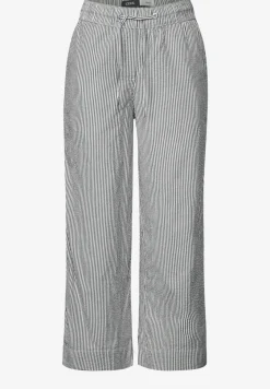 Gestreepte seersucker broek