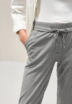 Gestreepte seersucker broek