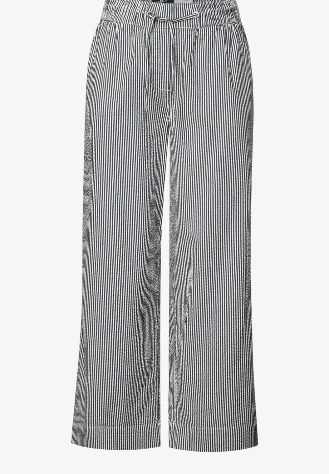 Gestreepte seersucker broek