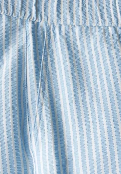 Gestreepte seersucker broek