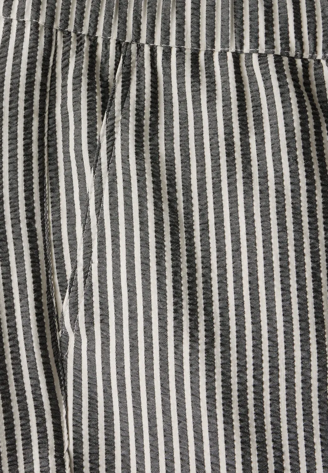 Gestreepte seersucker broek