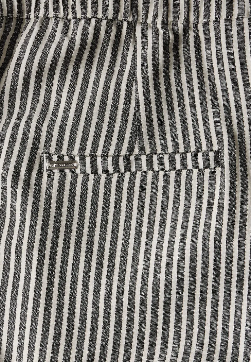 Gestreepte seersucker broek