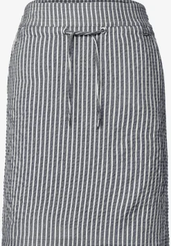 Gestreepte seersucker rok