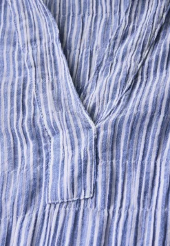 Gestreepte gestructureerde blouse
