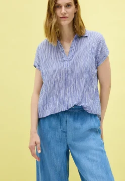 Gestreepte gestructureerde blouse