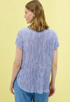 Gestreepte gestructureerde blouse