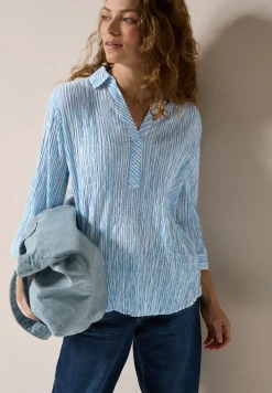 Gestreepte seersucker blouse