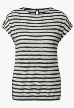 Gestreept jacquard shirt