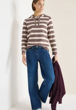 Gestreept shirt met capuchon
