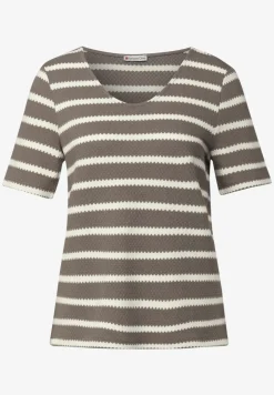 Gestreept shirt met structuur