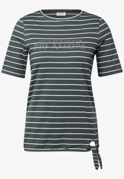Gestreept shirt met tekst