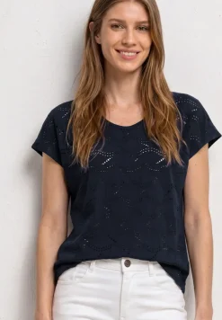 Gestructureerd gemengd shirt