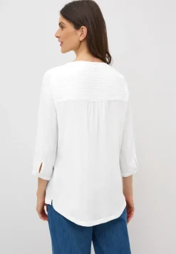 Gestructureerde blouse in effen kleur
