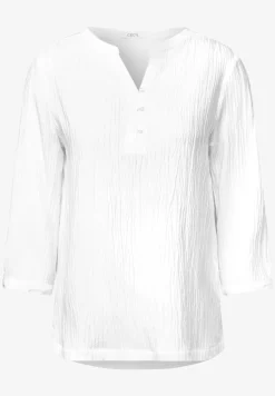 Gestructureerde blouse in effen kleur