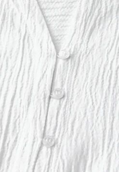 Gestructureerde blouse in effen kleur