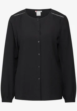 Gestructureerde blouse met borduursel