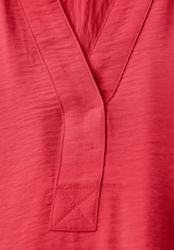 Gestructureerde jurk in effen kleur