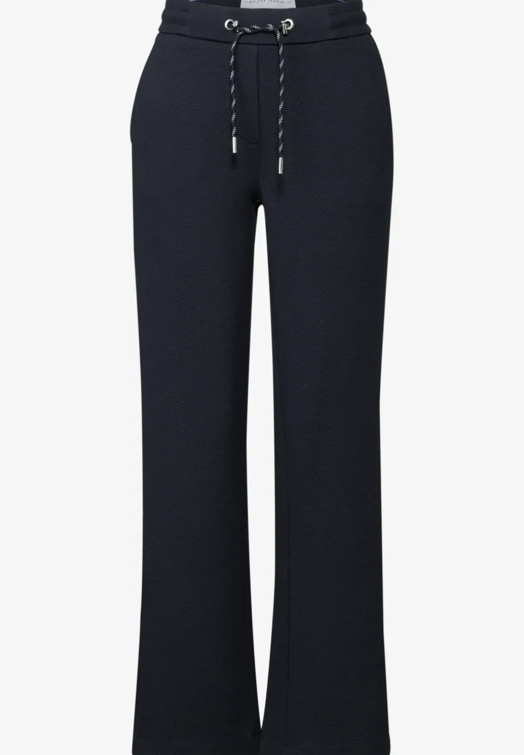 Gestructureerde broek met rechte leg