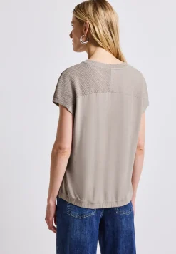 Gestructureerd gemengd shirt