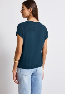 Gestructureerd gemengd shirt