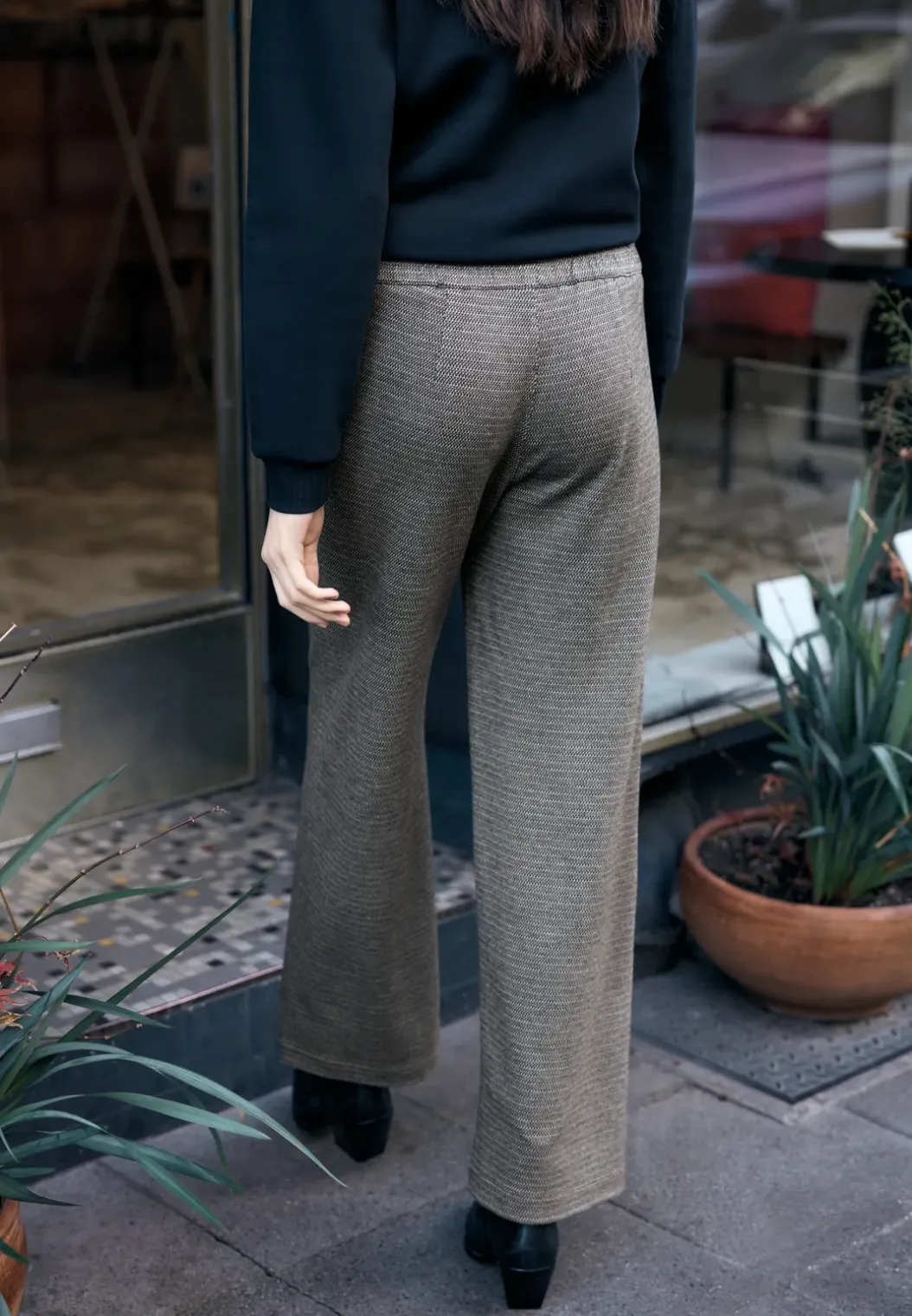 Gevlekte broek Wide Legs