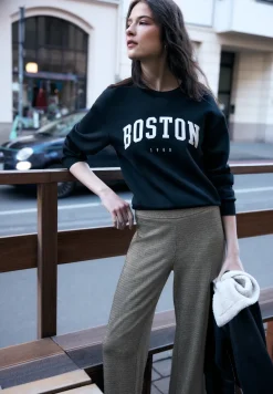 Gevlekte broek Wide Legs