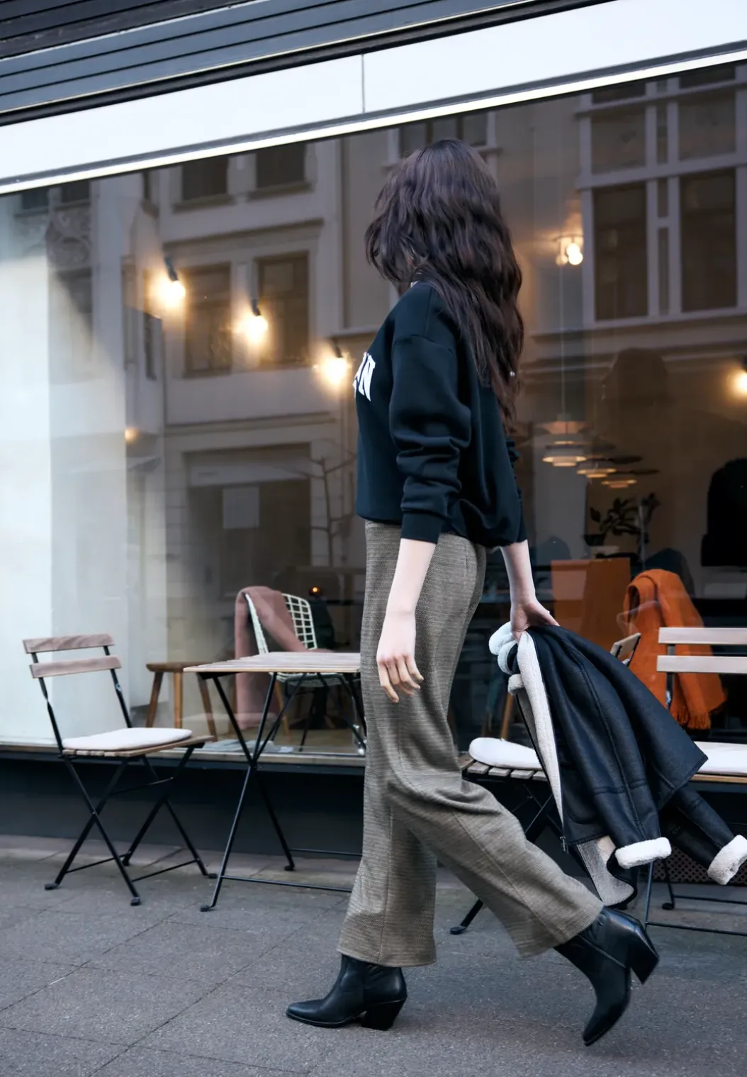 Gevlekte broek Wide Legs