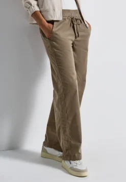 Gewassen look corduroy broek