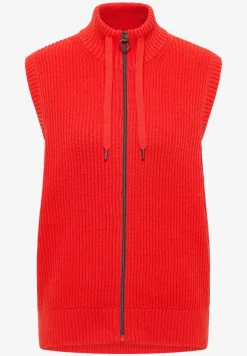Gilet met structuur en ritssluiting