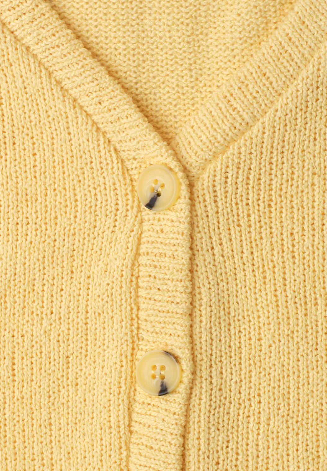 Gilet met V-hals en gebreide look