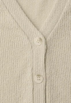 Gilet met V-hals en gebreide look