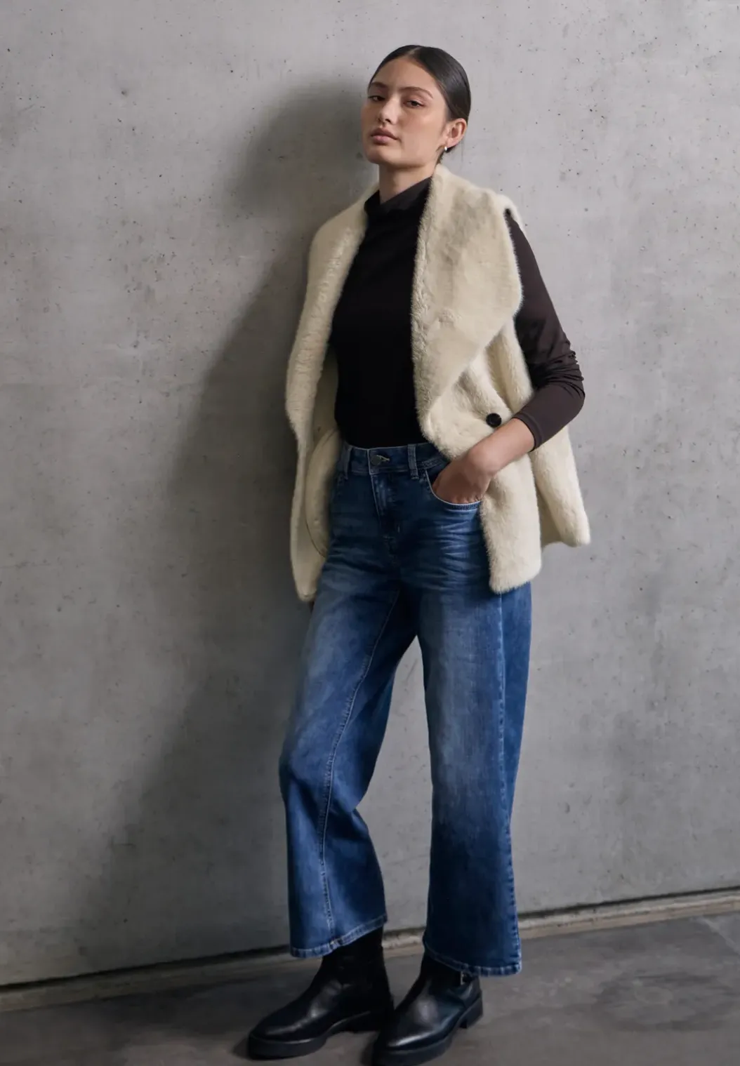Gilet van imitatiebont