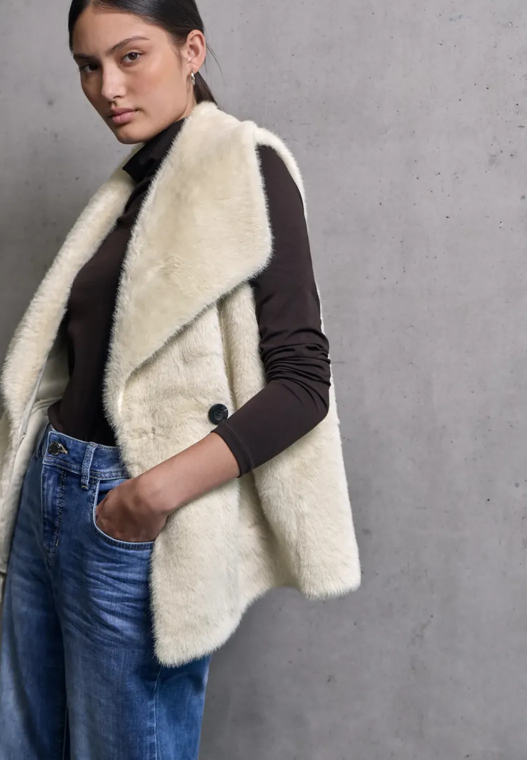 Gilet van imitatiebont