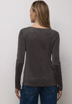 Glitterend shirt met lange mouwen