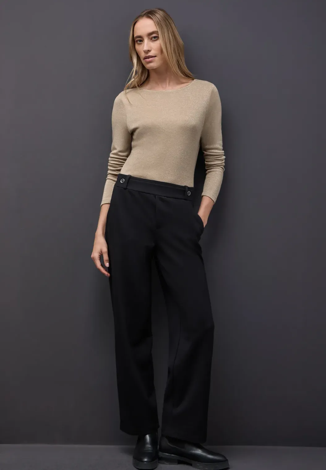 Glitterend shirt met lange mouwen