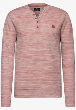 Henley shirt in een gemêleerde look