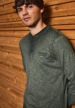 Henley shirt met lange mouwen