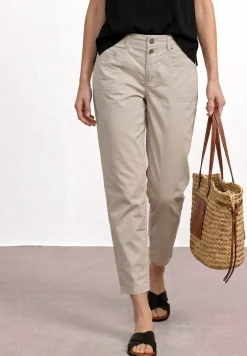 High Waist Broek met Langspijpen