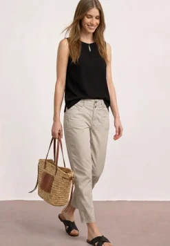 High Waist Broek met Langspijpen
