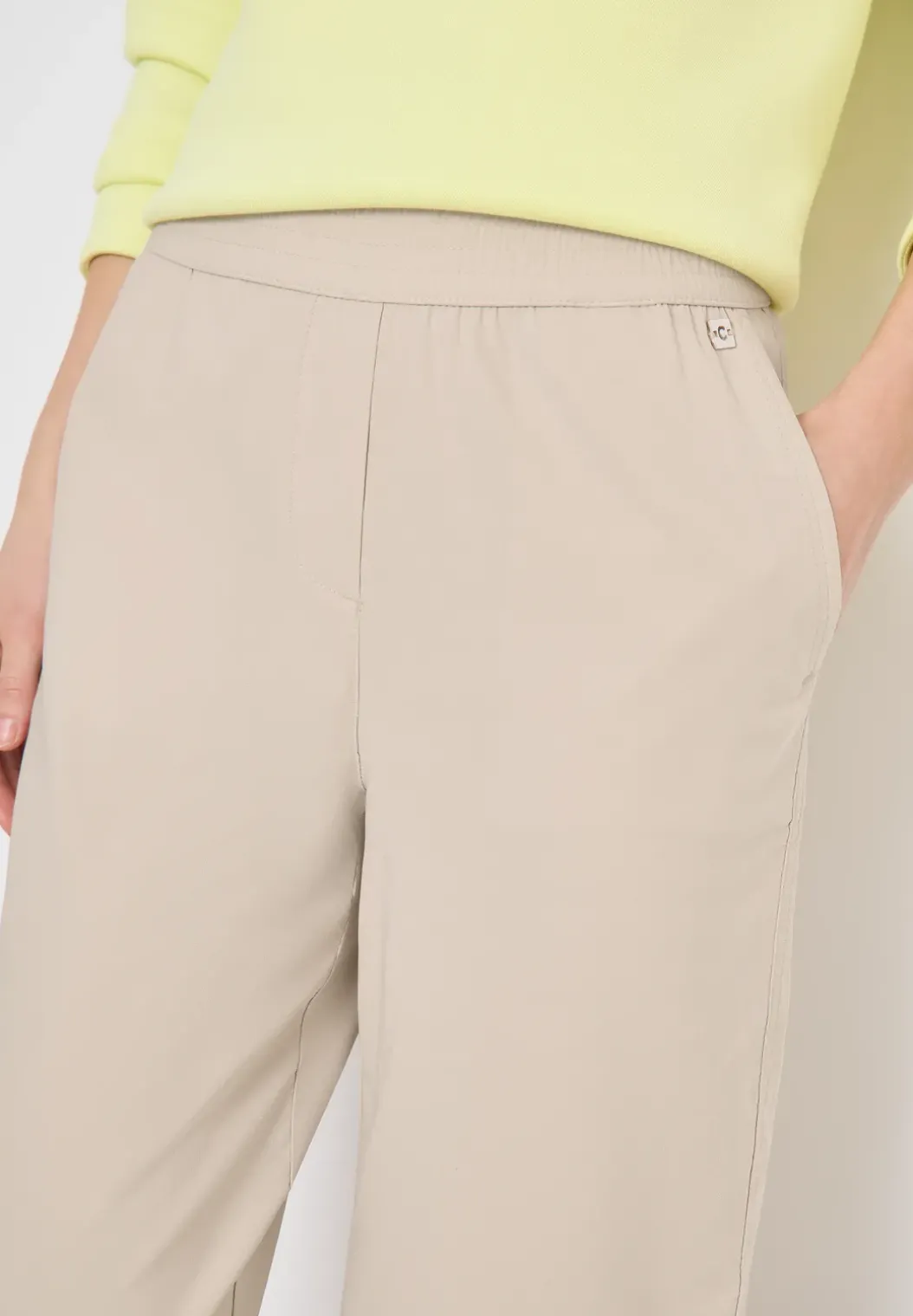 High Waist broek met wijde pijpen in Loose Fit
