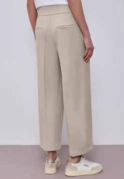 High Waist broek met wijde pijpen in casual pasvorm