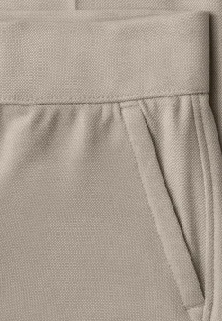 High Waist broek met wijde pijpen in casual pasvorm