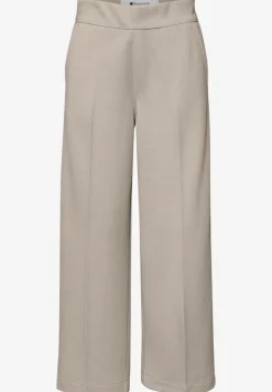High Waist broek met wijde pijpen in casual pasvorm