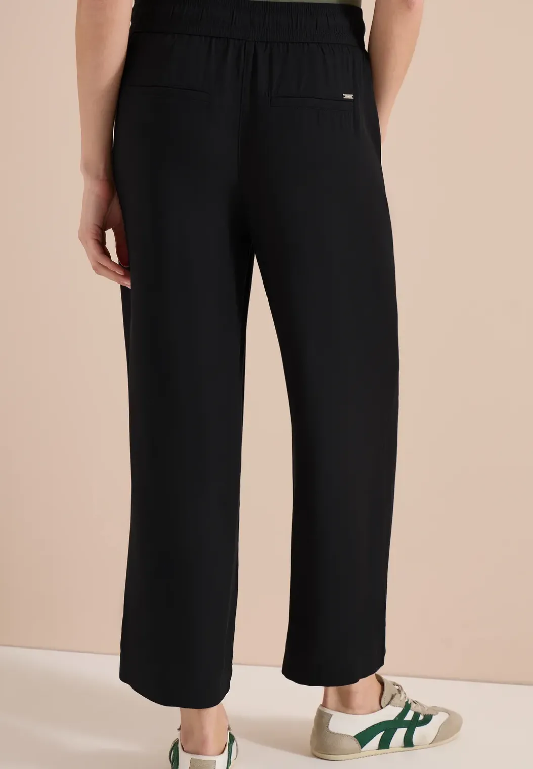 High Waist broek met wijde pijpen in Loose Fit