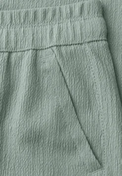 High Waist broek met wijde pijpen in casual pasvorm
