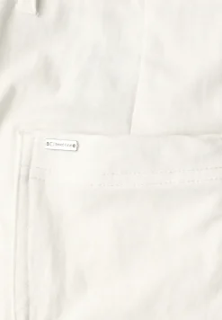 High Waist broek met wijde pijpen in casual pasvorm
