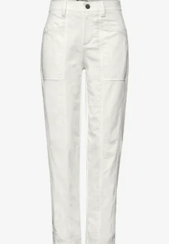 High Waist broek met wijde pijpen in casual pasvorm